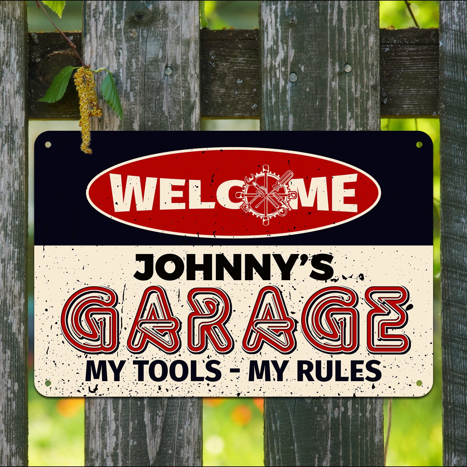 sample design Metal Sign Mockup 9