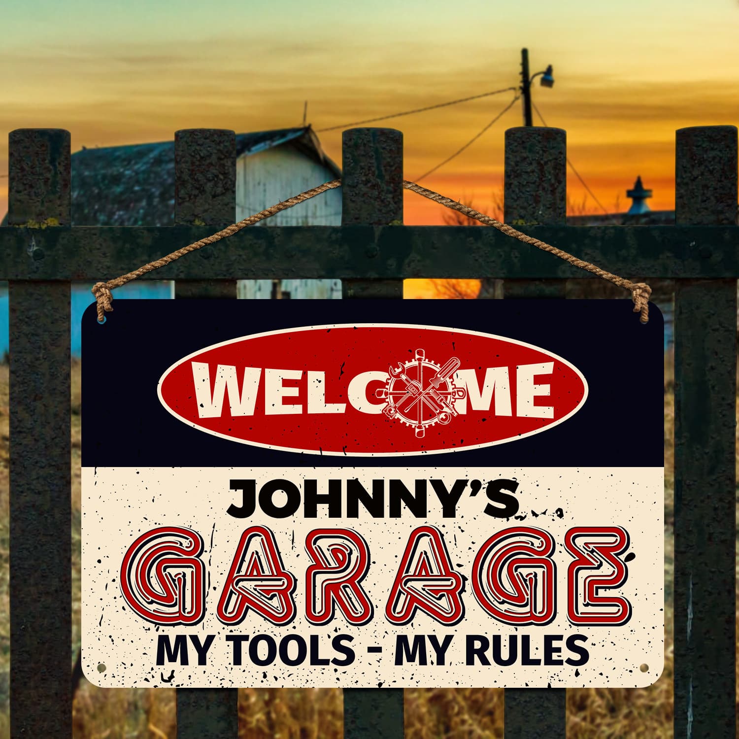 sample design Metal Sign Mockup 4