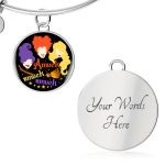 Hocus Pocus Amuck Amuck Amuck Sanderson Sisters Circle Pendant Necklace - Bangle - Halloween Witch Necklace