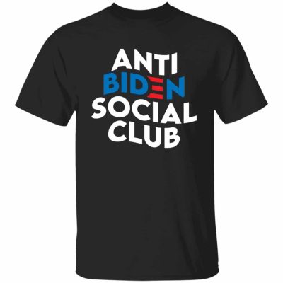 8UT uu tien. Anti Biden Social Club, Black, Unisex T-Shirt