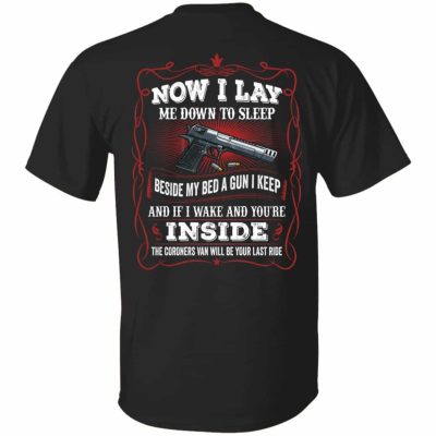 6VT. Now I Lay Me Down Veteran Gun, Black, Unisex T-Shirt