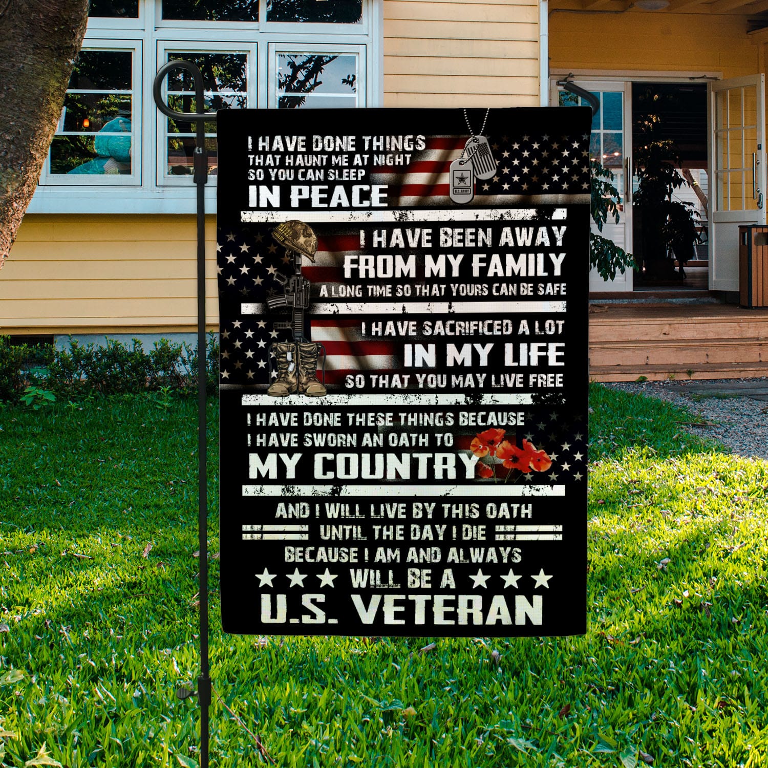 2VT. Veteran I Have Done Things flag Garden Flag Mockup 3
