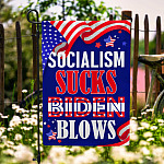3BN. Socialism Sucks-30x40 Garden Flag Mockup 6