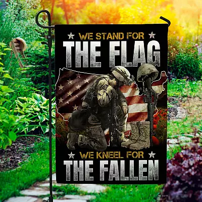 We Stand For The Flag We Kneel For Fallen Outdoor Indoor Decorative Garden Flag - House Flag - Wall Flag