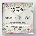 From Mom To My Daughter A Link That Can Never Be Undone I Believe In You Love Knot Necklace - Love Knot Necklace