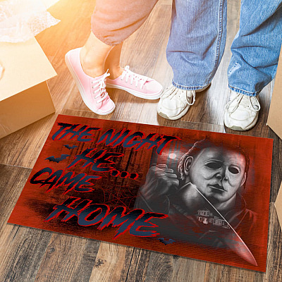 Alternative view of The Night He Came Home Michael Myer Halloween Decorative Doormat - Welcome Mat - Halloween Gifts for Movie Lovers