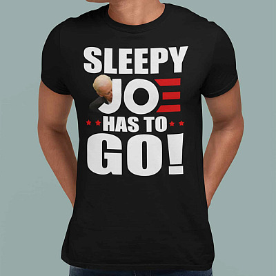 Alternative view of Sleepy Joe Has To Go T-shirt - V-neck - Anti Joe Biden Shirt - Funny Creepy Joe Shirt
