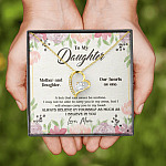 From Mom To My Daughter A Link That Can Never Be Undone I Believe In You Forever Love Heart Pendant Necklace