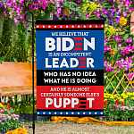 4KT. We Believe That Biden Is (flag) 30x40 Garden Flag Mockup 4