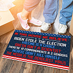 In This House We Believe Biden Stole the Election Vaccine Is a Choice Entrance Indoor Outdoor Decorative Doormat