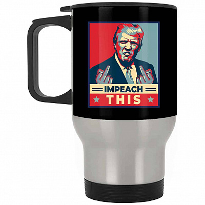 14 oz. Silver Travel Mug