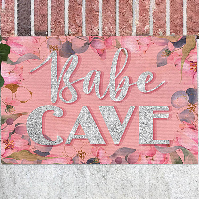 Babe Cave Doormat - Outdoor Indoor Doormat - Cute Doormat for Women