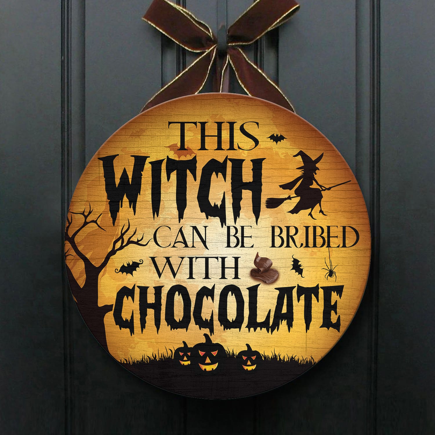 8Th. Bribed Witch Chocolate-doordign Door Sign Mockup 1