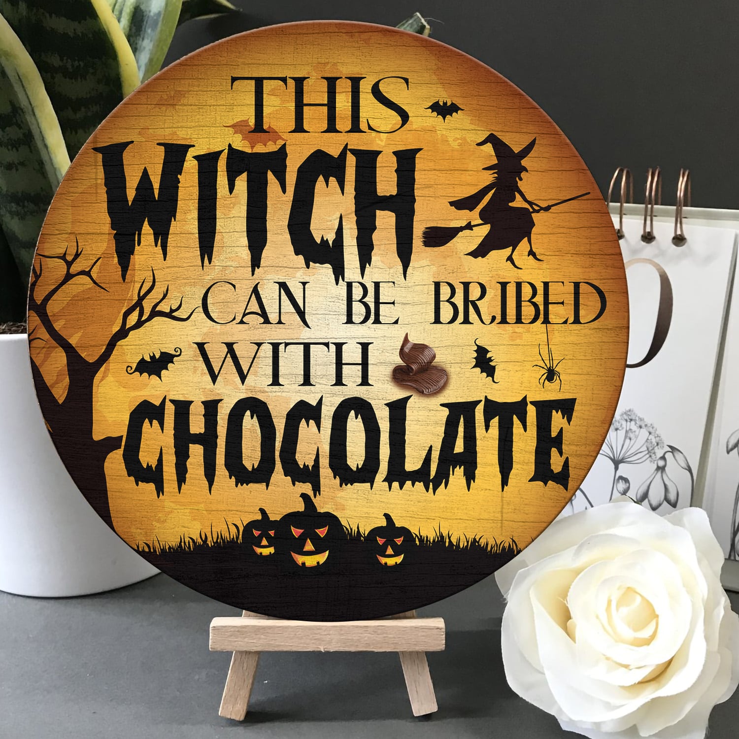 8Th. Bribed Witch Chocolate-doordign Door Sign Mockup 5