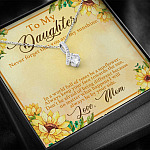 From Mom To My Daughter Never Forget That You Are My Sunshine Sunflower Alluring Beauty Necklace