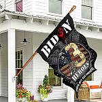 1TM ưu tiên. 13 Heroes Gone 30x40 House Flag Mockup 7