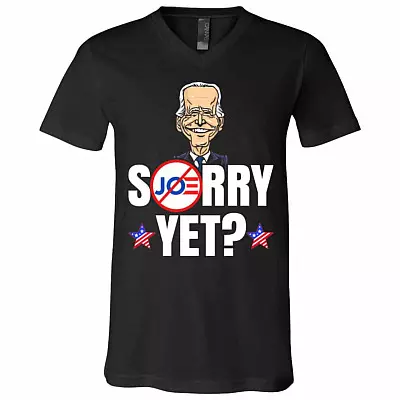 sorry, Black, V-Neck T-Shirt