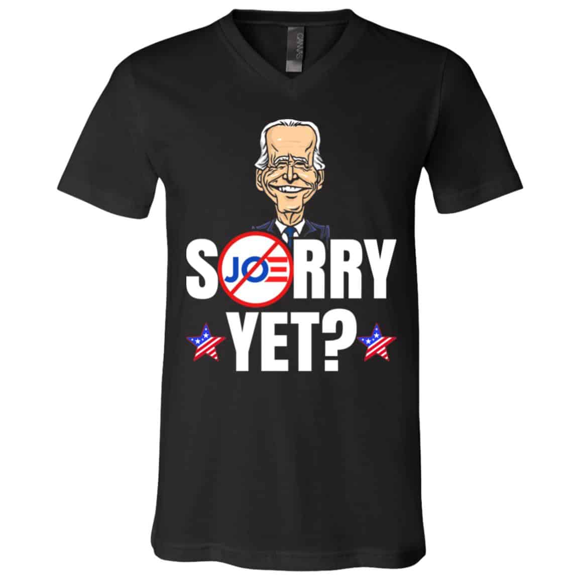 sorry, Black, V-Neck T-Shirt