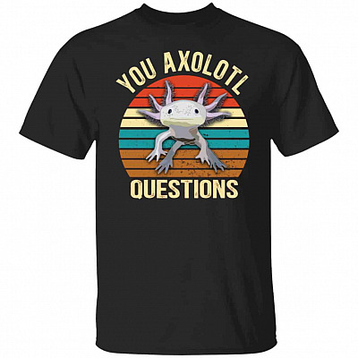 1N.You Axolotl Questions, Black, Unisex T-Shirt