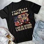 1N.I Am A Simple Woman Veteran Jesus mockup 2