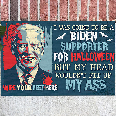 I Was Going To Be A Biden Supporter For Halloween Doormat - Funny Halloween Biden Doormat