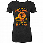 3KT. Woohoo Witchy Woman Halloween, Vintage Black, Premium Ladies T-Shirt