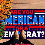 2TM. American Or Democrat (6) Doormat mockup 7