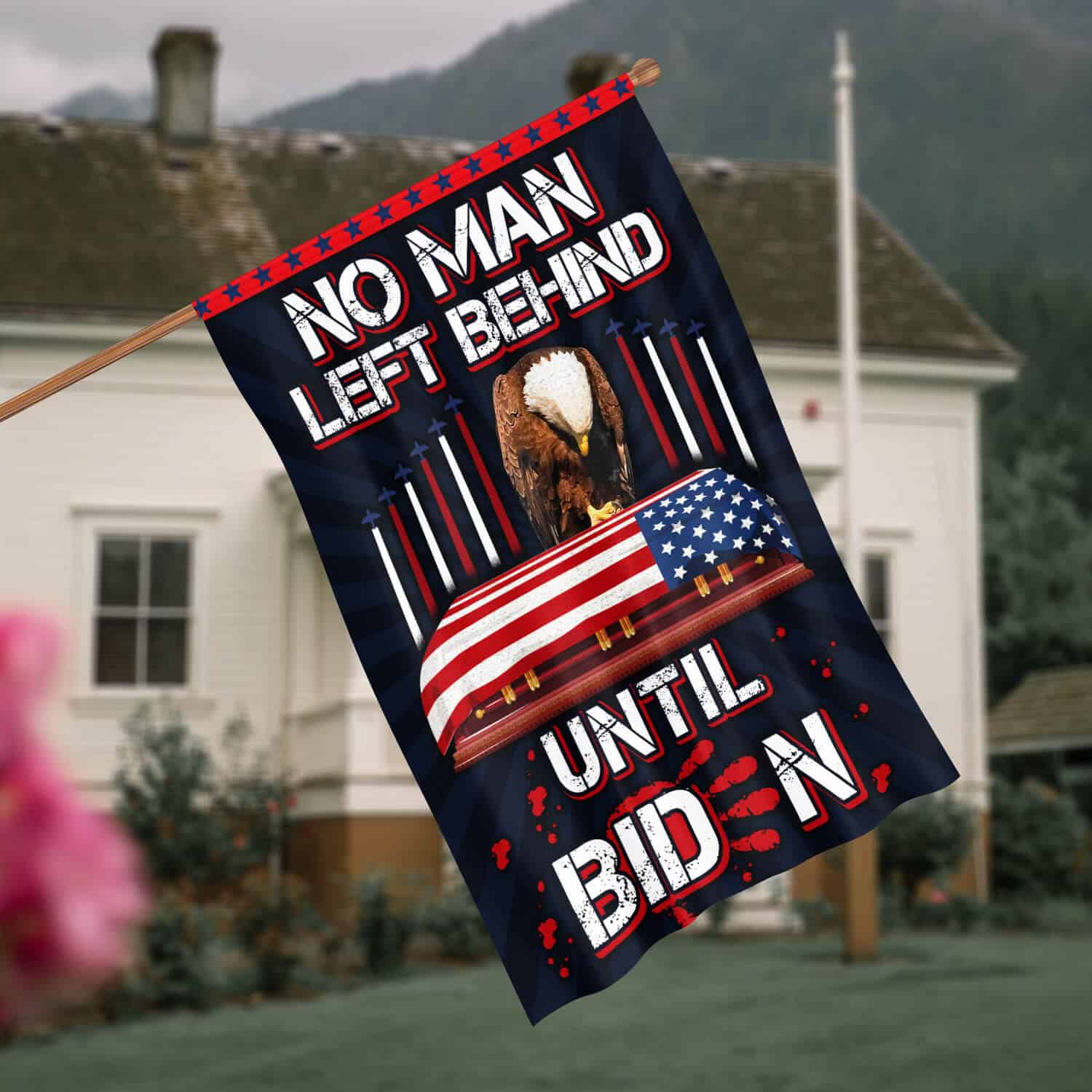 Size 30x40 House Flag Mockup 4