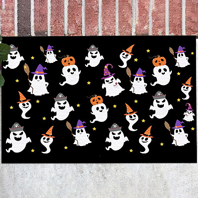 Happy Halloween Boo Decorative Doormat - Funny Halloween Boo Welcome Mat