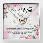 From Husband to My Wife for the Happy Times Shared Throughout the Years Interlocking Hearts Pendant Necklace - Interlocking Hearts Necklace