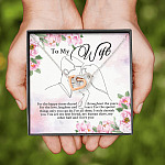 From Husband to My Wife for the Happy Times Shared Throughout the Years Interlocking Hearts Pendant Necklace