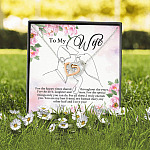 From Husband to My Wife for the Happy Times Shared Throughout the Years Interlocking Hearts Pendant Necklace