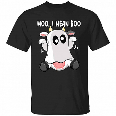 1N.Moo I Mean Boo (3), Black, Unisex T-Shirt