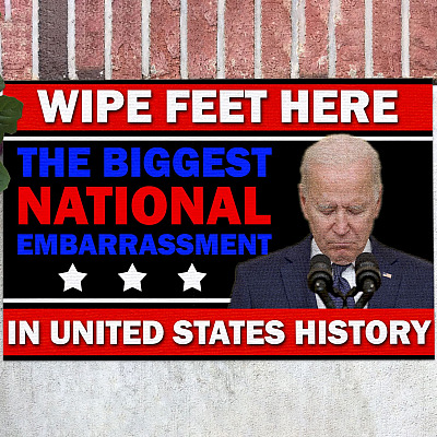 The Biggest National Embarrassment In United States History Outdoor Indoor Doormat - Anti Biden Door Mat