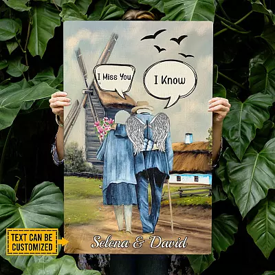 Alternative view of Personalized I Miss You I Know Husband In Heaven Wrapped Framed Canvas Print - Husband Memorial Poster