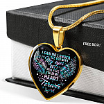I Can No Longer See You With My Eyes But I Will Feel You In My Heart Forever Butterfly Memorial Luxury Heart Pendant Necklace
