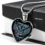 I Can No Longer See You With My Eyes But I Will Feel You In My Heart Forever Butterfly Memorial Luxury Heart Pendant Necklace