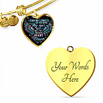 I Can No Longer See You With My Eyes But I Will Feel You In My Heart Forever Butterfly Memorial Luxury Heart Pendant Necklace