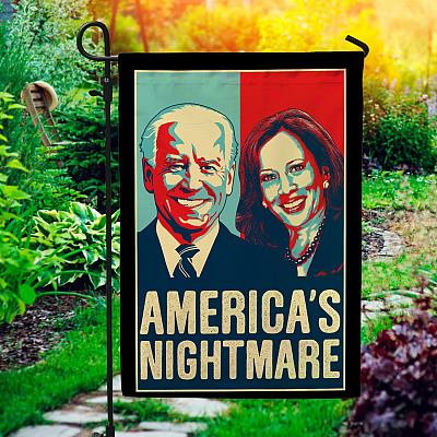 America's Nightmare Joe Biden Kalama Harris Decorative Garden Flag - Indoor Outdoor Flag - House Flag