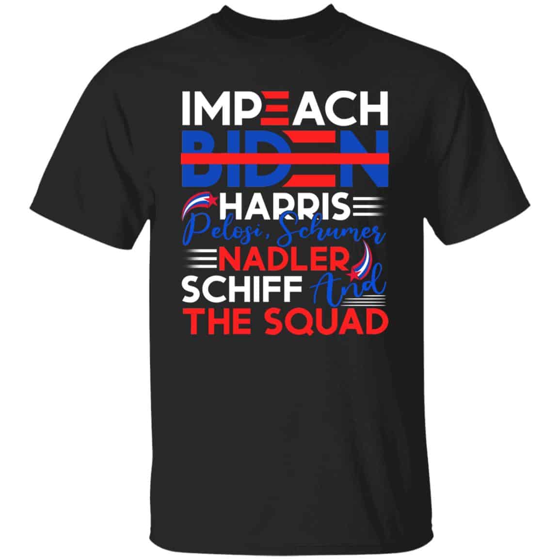 Impeach Biden Harris P, Black, Unisex T-Shirt Impeach Biden Harris P, Black, Unisex T-Shirt