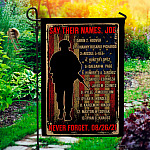 Names Of 13 Fallen Soldiers Heroes Afghanistan Never Forget 08/26/21 Garden Flag - Say Their Names Joe House Flag