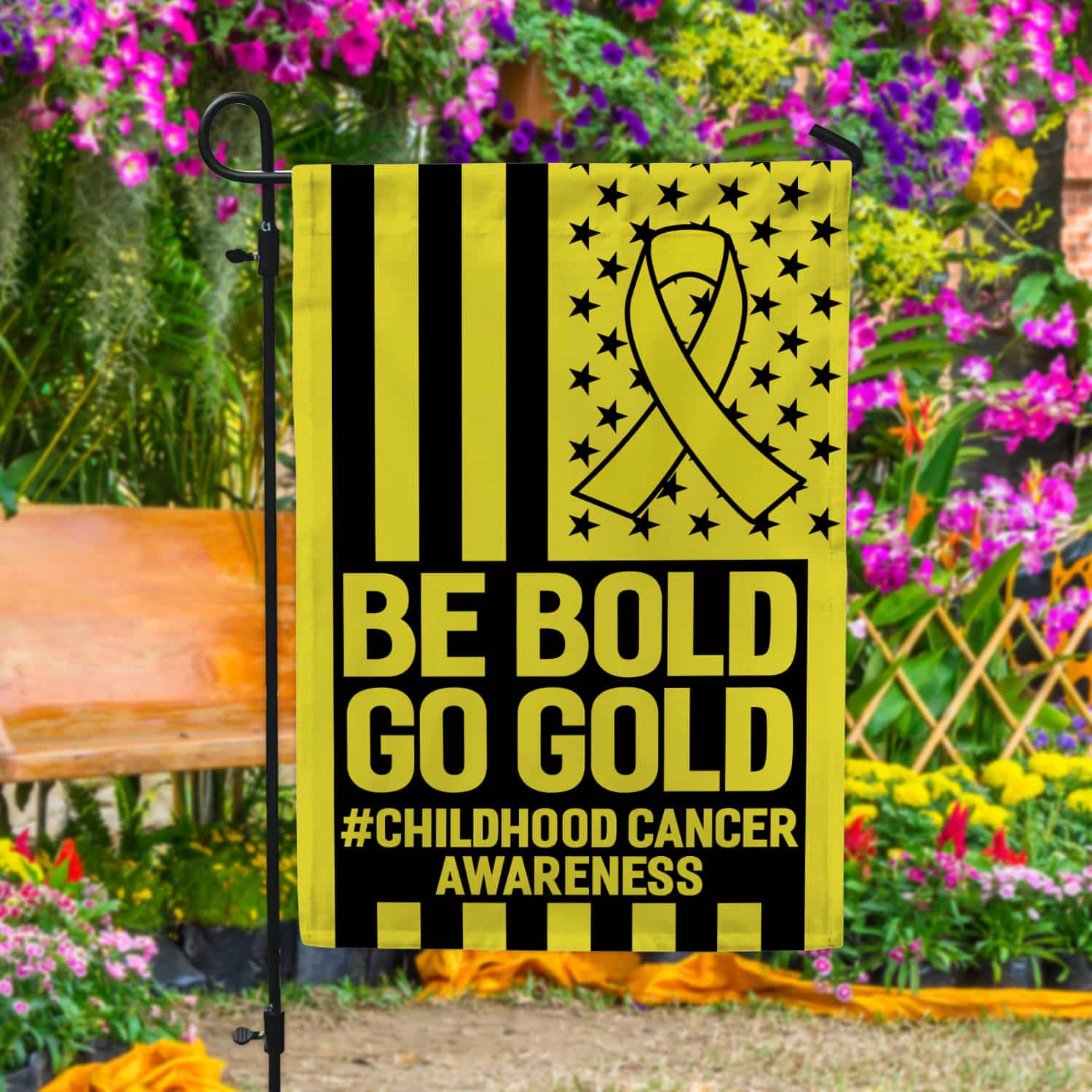 30x40 side 1 Garden Flag Mockup 4