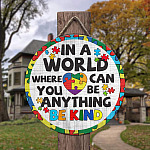 4VT. Autism Be Kind Door Sign Door Sign Mockup 3