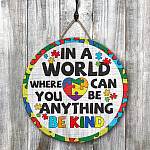 4VT. Autism Be Kind Door Sign Door Sign Mockup 8