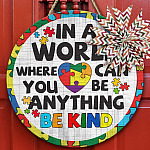 4VT. Autism Be Kind Door Sign Door Sign Mockup 10