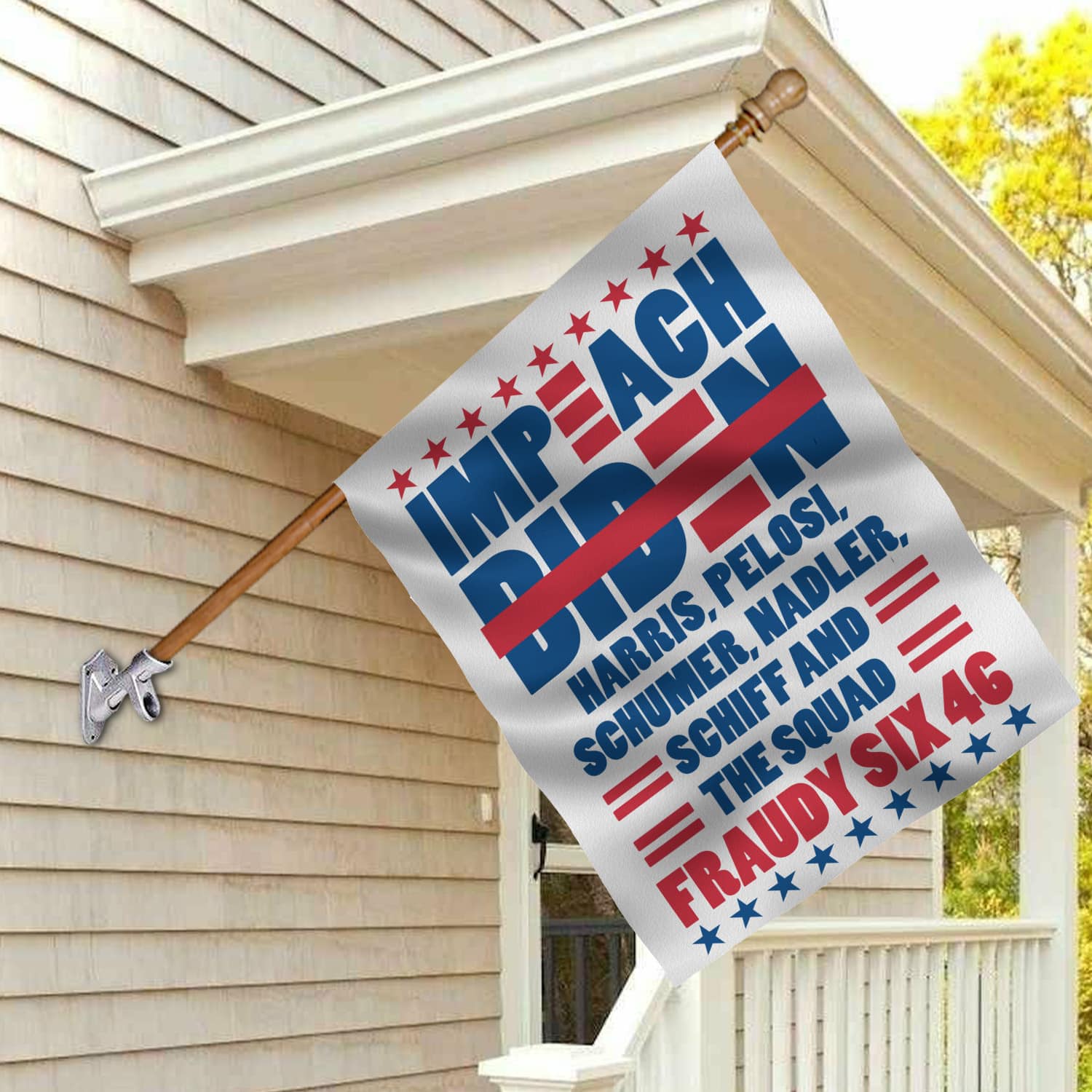 5KT. Impeach Biden Harris Pelosi-30x40 House Flag Mockup 2