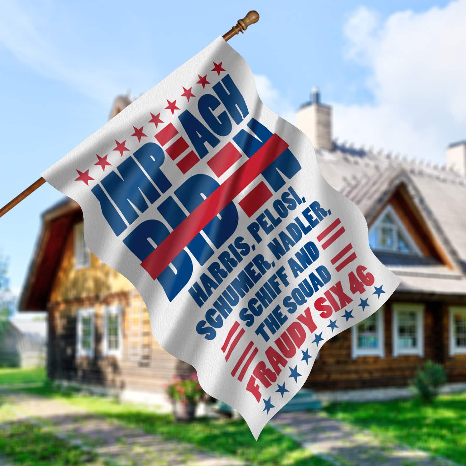 5KT. Impeach Biden Harris Pelosi-30x40 House Flag Mockup 5