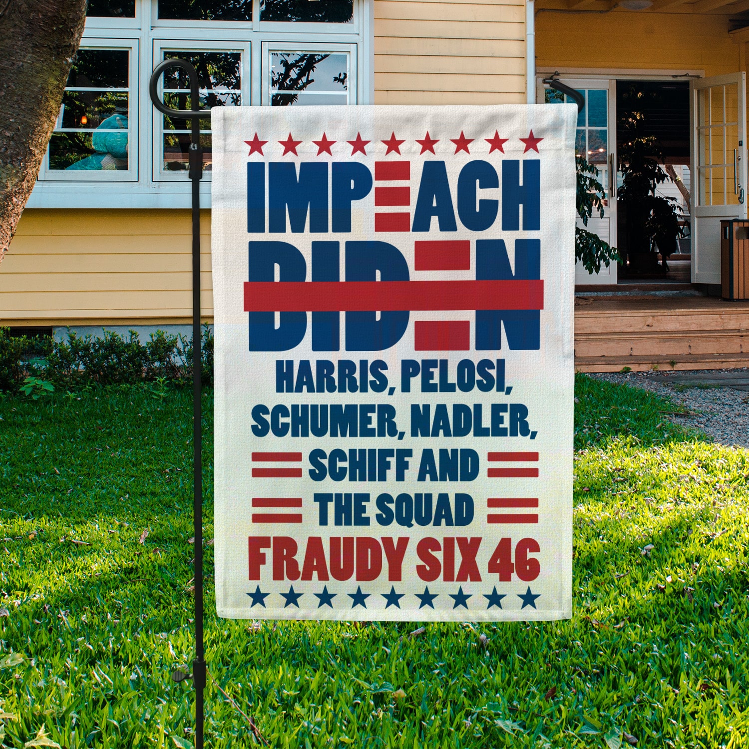 5KT. Impeach Biden Harris Pelosi-30x40 Garden Flag Mockup 3