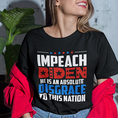Alternative view of Impeach Biden He Is an Absolute Disgrace to This Nation T-Shirt - Funny Biden Political Shirt
