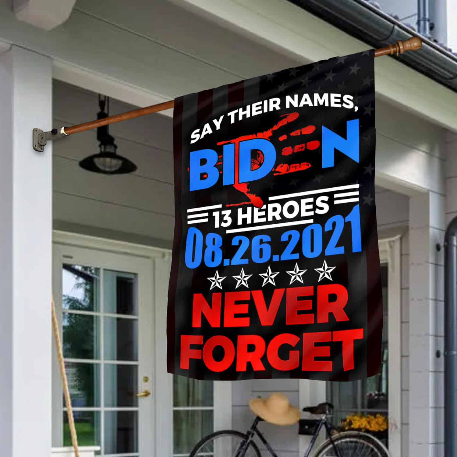 33 HG UU TIEN. Say Their Names Biden_30x40_Side 1 House Flag Mockup 1
